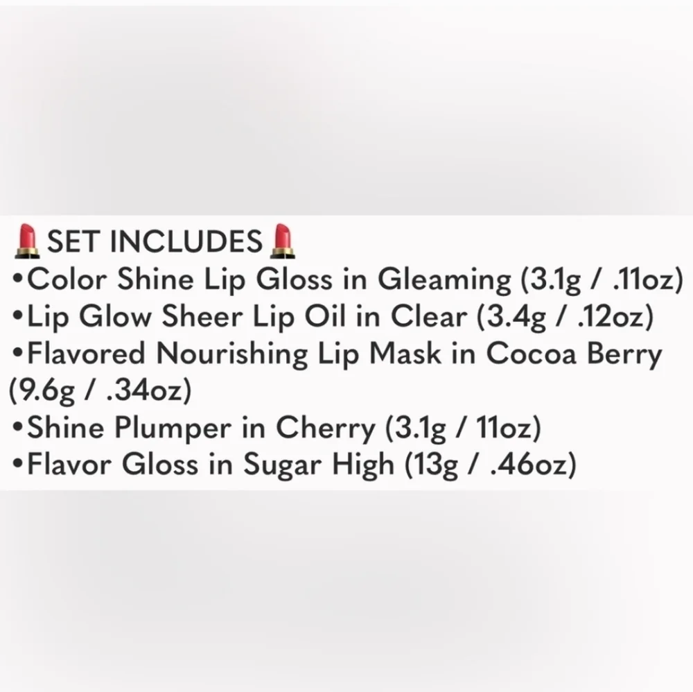 Victoria's Secret Lip Gloss Collection Gift Set Red, Gold & Berry